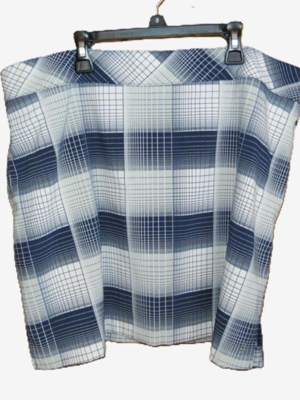 Izod Women's Golf Skort Navy/White/Grey Plaid size 16